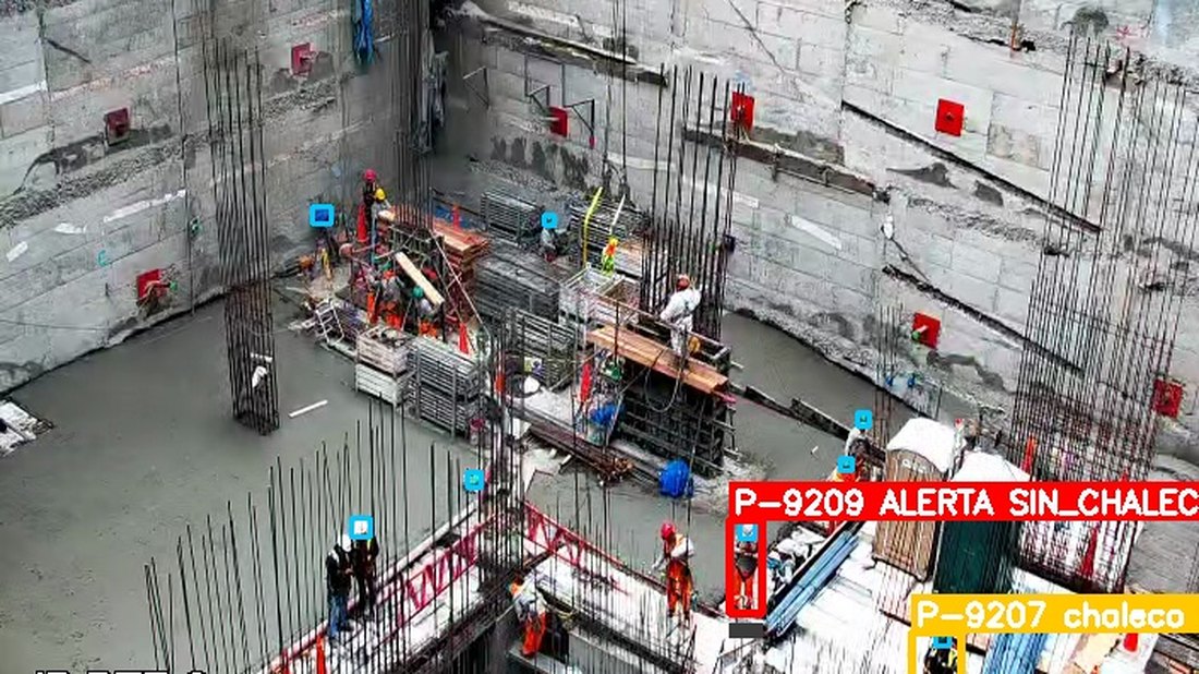 Trabajo en excavación vigilado por la cámara